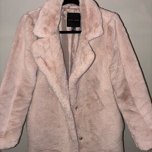 New Look Women's Soft Pink Teddy Jacket